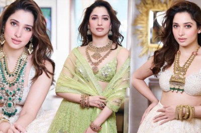 Tamannaah Bhatia Shines in Lime-Green Lehenga Ensemble for Festive Occasion