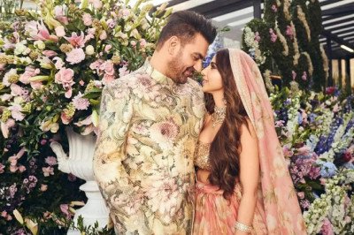 Arbaaz Khan and Sshura Khan Bloom in Floral Ensembles for Wedding
