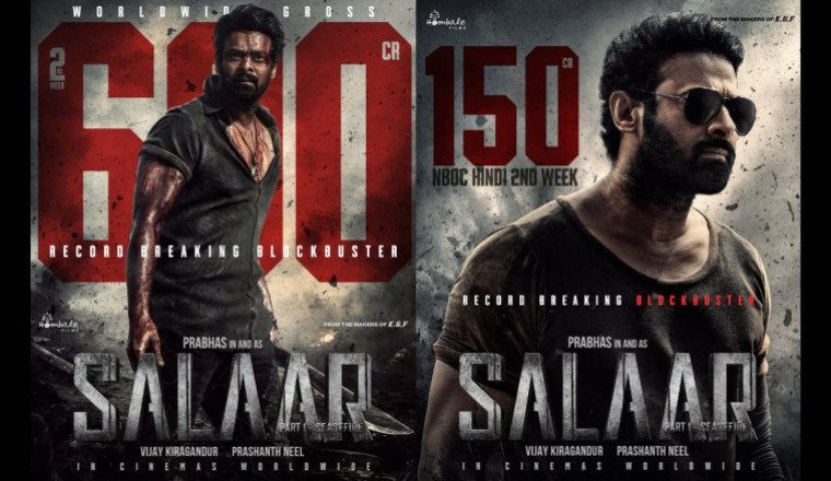 'Salaar Strikes Gold: Crosses 625 Crore Mark Worldwide , Dominates Second Week with Hindi Box Office at 150 Crore+'