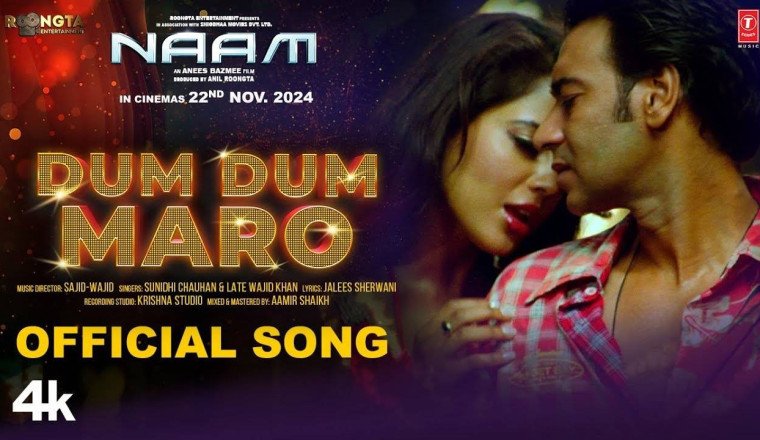 Dum Dum Maaro song from Ajay Devgn starrer 'Naam is Out Now! The film, director Anees Bazmee film will hit theaters on November 22