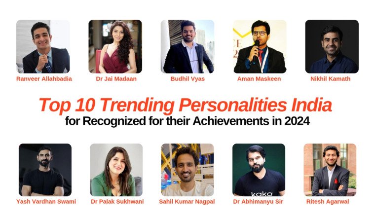 Top 10 Trending Personalities in India Recognized for Their Achievements in 2024