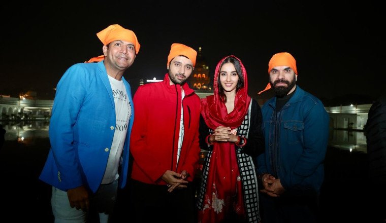 Simrat Kaur, Utkarsh Sharma, and Co-Producer Rohit Choudhary Seek Blessings Ahead of Vanvaas Release