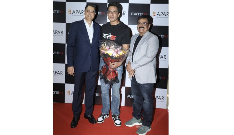 After thunderous response Sonu Sood attends Special Redcarpet Screening organized by Apar Industries In Mumbai