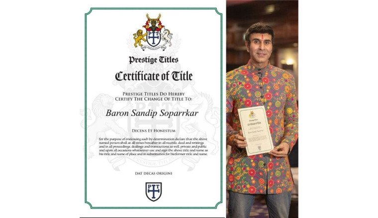 Distinguished Dance Pioneer: Sandip Soparrkar Honored with Baron Title in London