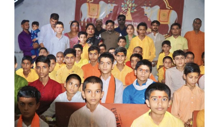 A Birthday Rooted in Service: Abhishek Kumar Tripathi Celebrates with Children and Cows in a Spirit of Devotion