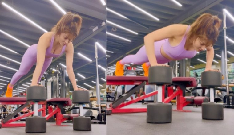 #FitnessMotivation: Urvashi Rautela Radiates Dedication in Chest Workout Video