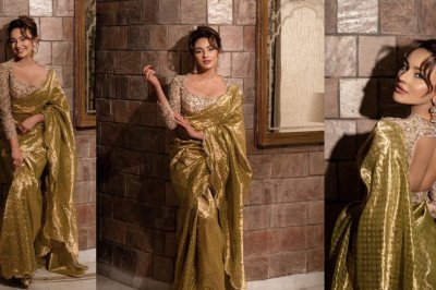 Award Winner Seerat Kapoor Steals the Spotlight in a 70,000 Regal Pure Tissue Saree at Telangana Gaddar Film Festival