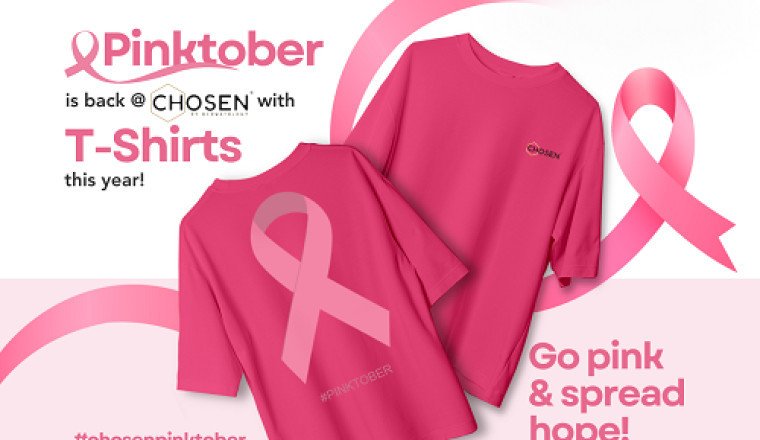 CHOSEN by Dermatology Unveils Pinktober T-shirts in Solidarity with Breast Cancer Awareness Month